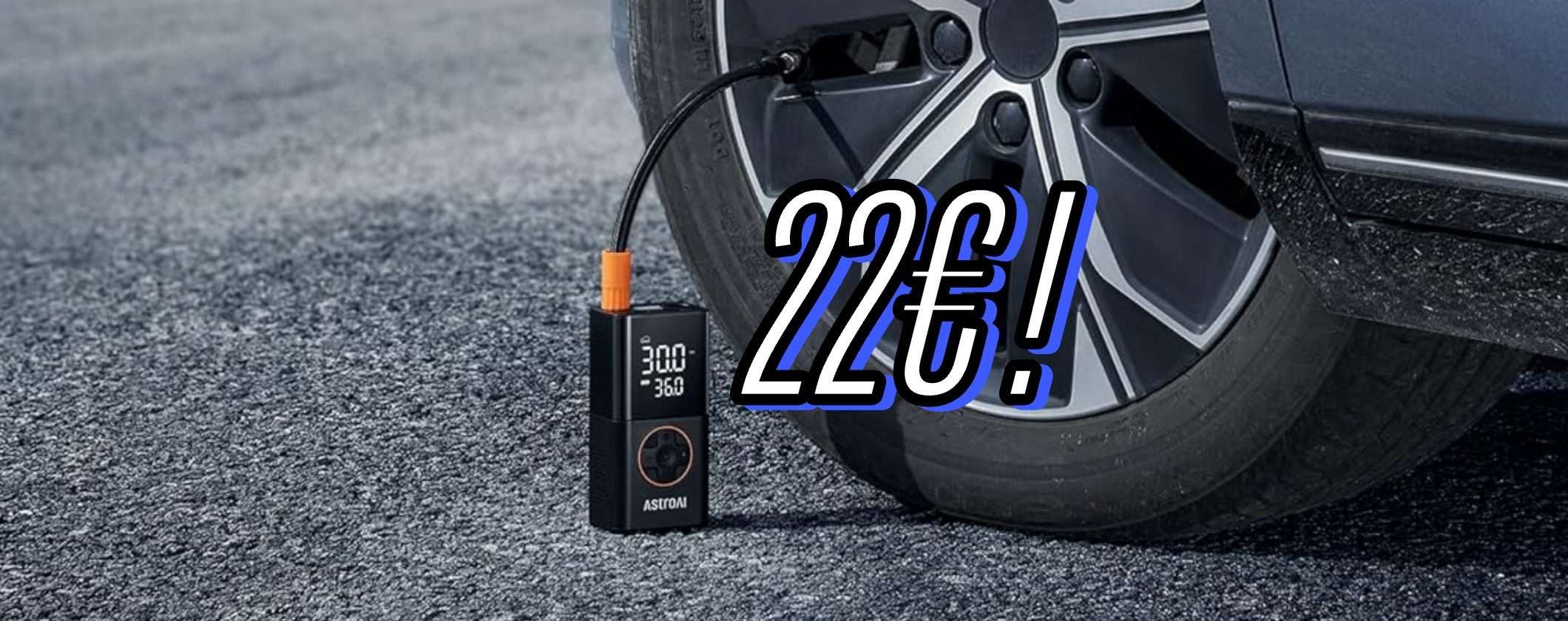 Mini Compressore Aria Portatile a soli 22€ su Amazon è FOLLIA