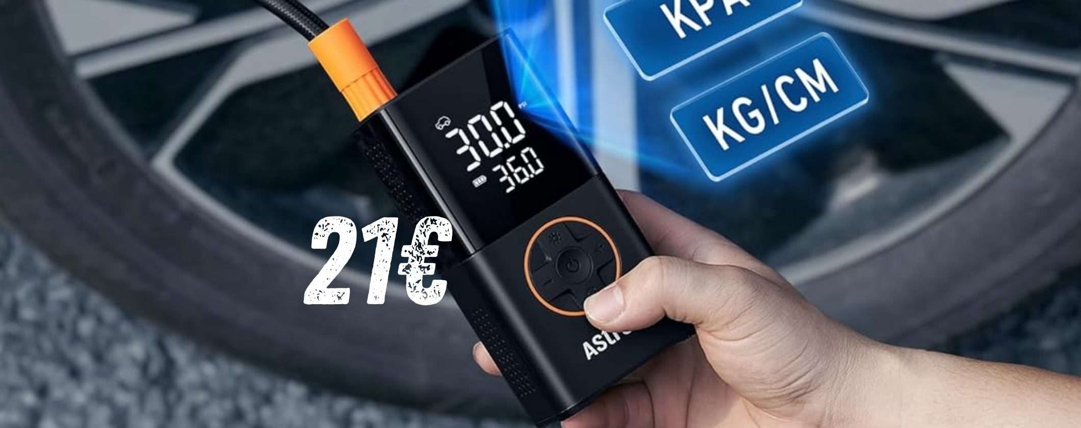 Mini compressore portatile per gonfiare di tutto a soli 21€ su Amazon