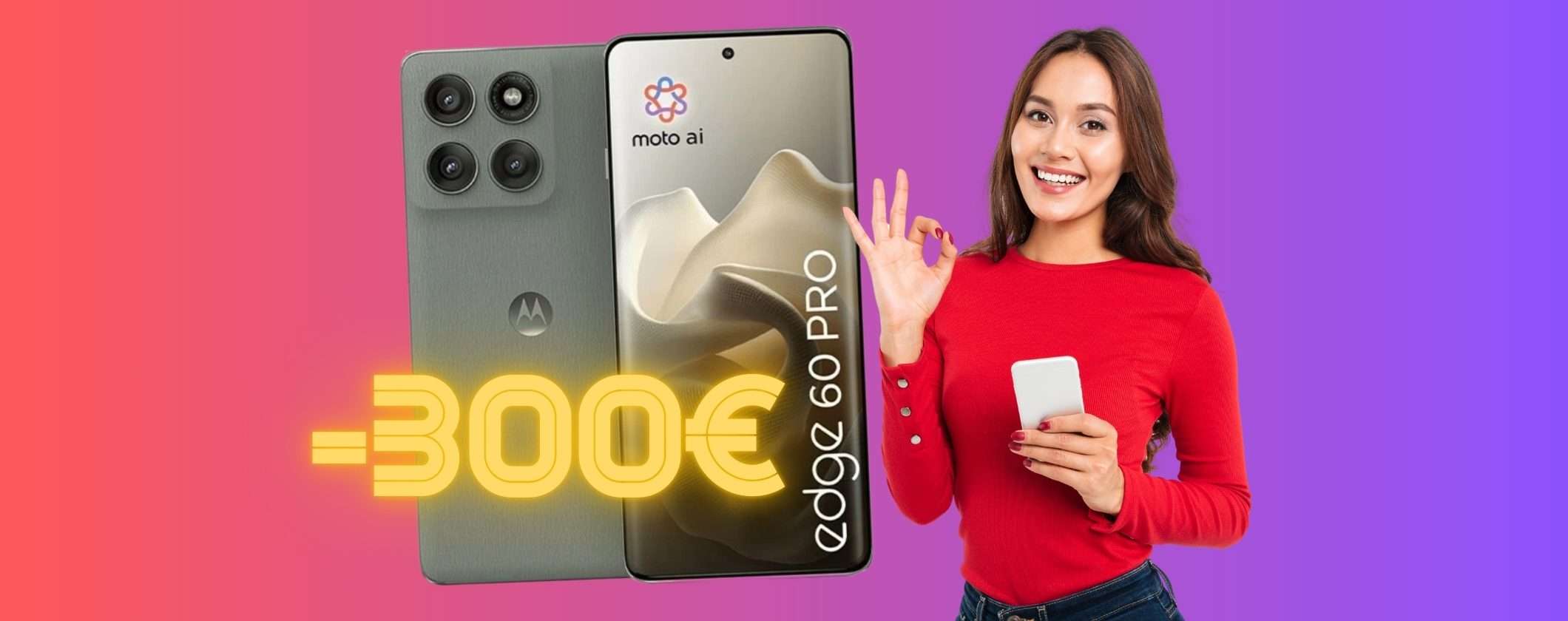 Motorola Edge 60 Pro da 512GB è il medio gamma da acquistare oggi (-300€)