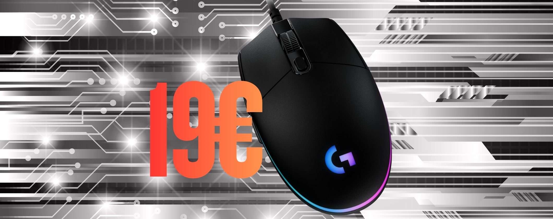 Mouse Logitech G203 LIGHTSYNC con 6 pulsanti a soli 19€ su Amazon