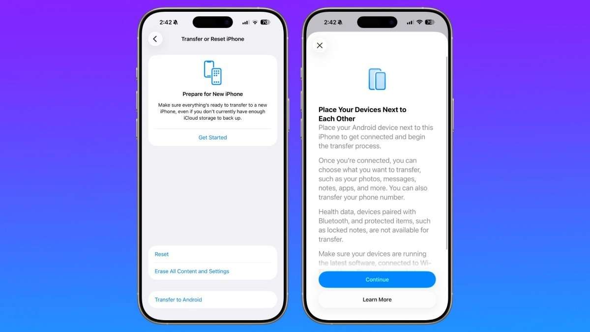 passa da iPhone ad Android con iOS 26