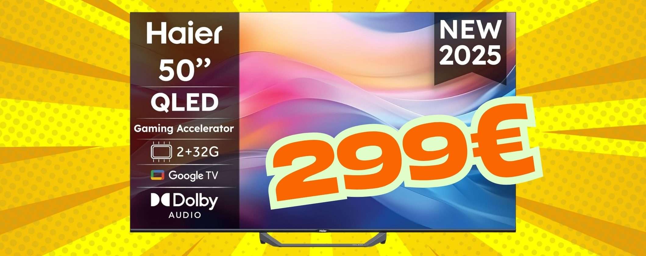 Prezzo Outlet Amazon per questa Smart TV QLED 4K UHD da 50