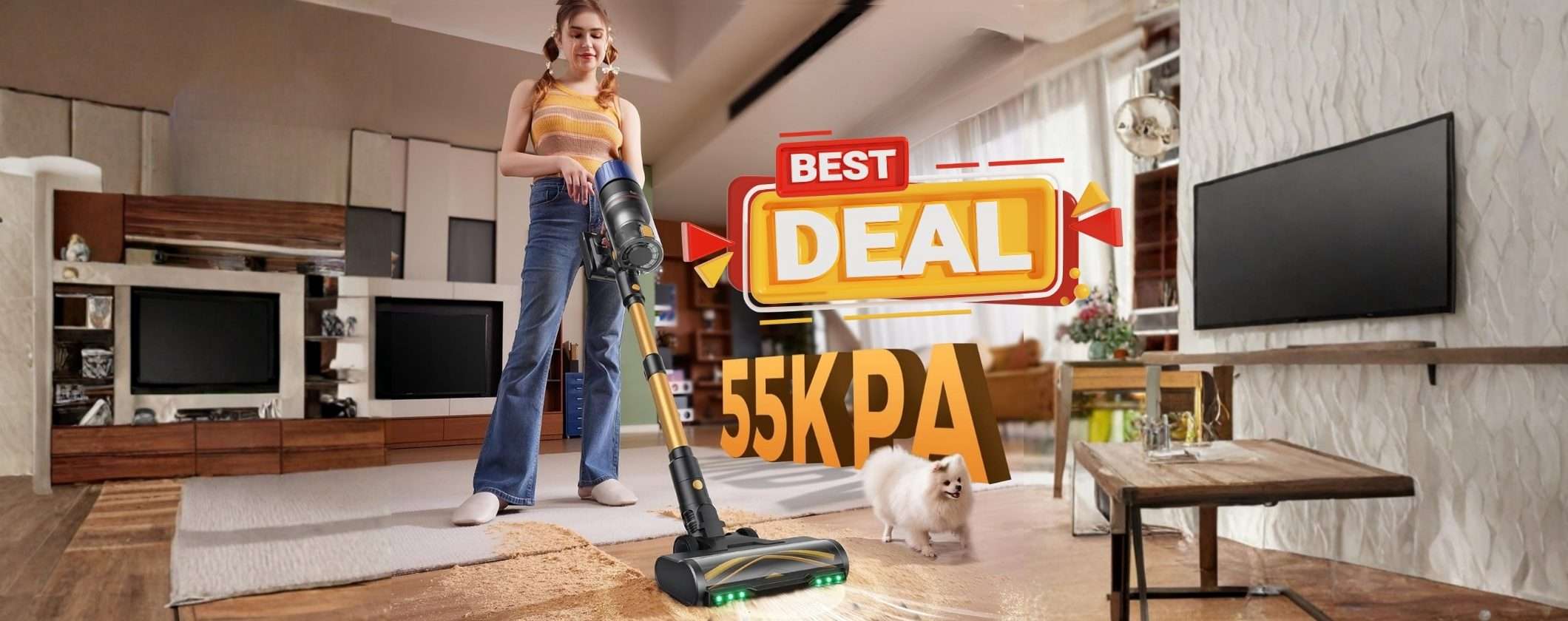 Proscenic P15: aspirapolvere senza fili da 55Kpa e 70 minuti a prezzo convenienza