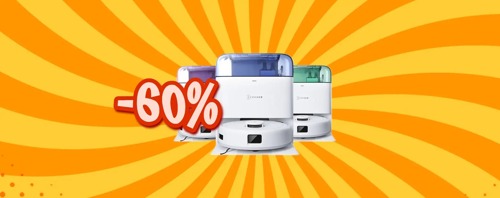 Il Robot Aspirapolvere Lavapavimenti ECOVACS DEEBOT MINI a -60% su Amazon