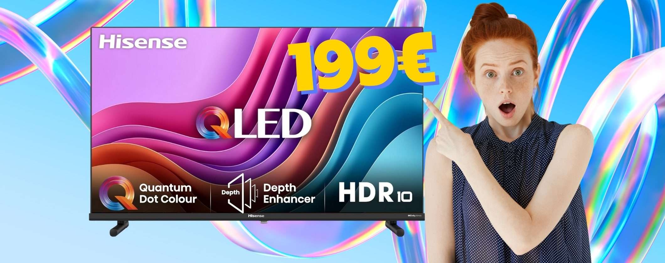 Smart TV Hisense QLED da 32 pollici a soli 199€ su Amazon (best buy)