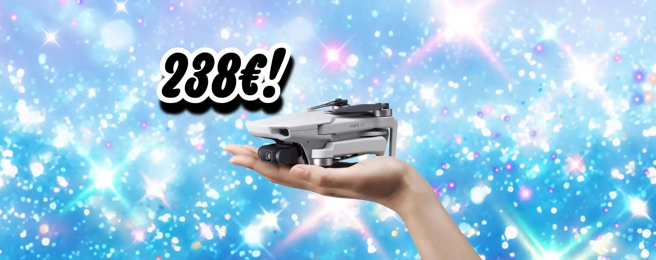 Solo 238€ per il Drone DJI Mini 4K su Amazon, anche tasso zero