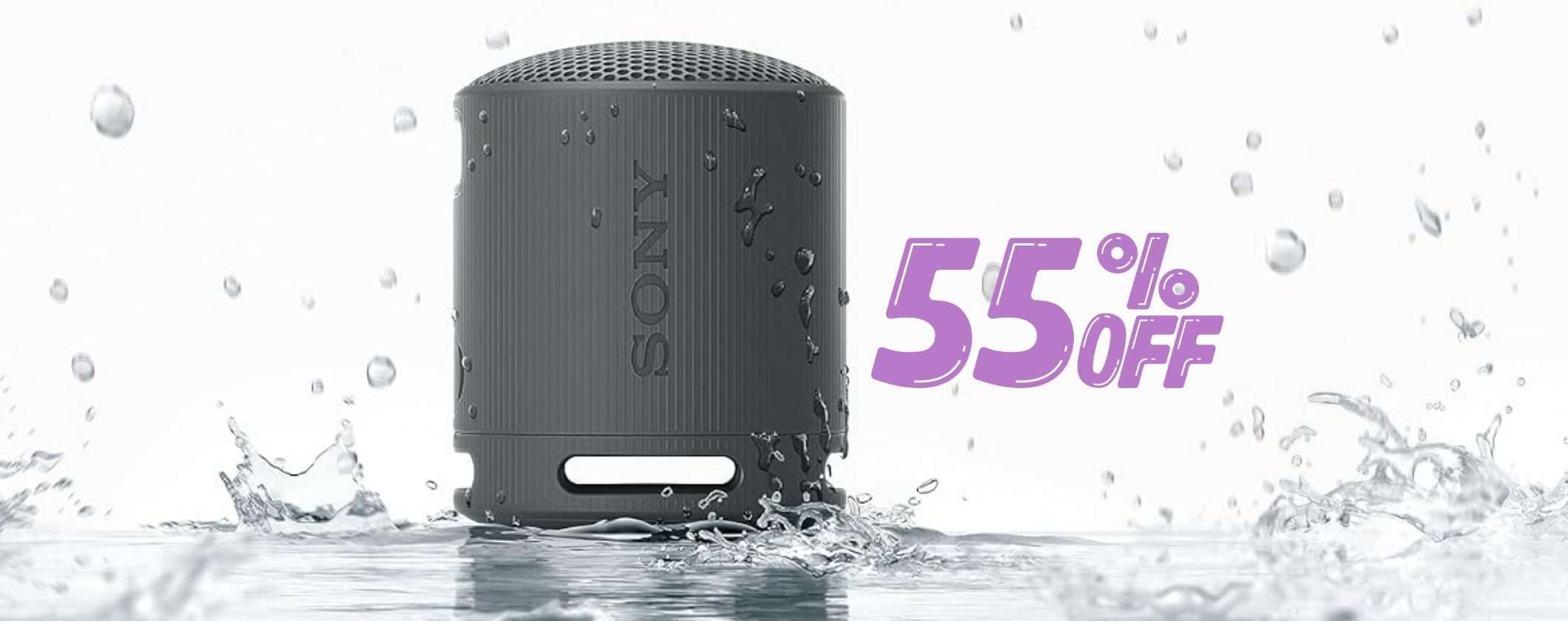 Sony SRS-XB100: speaker Bluetooth ultra-compatto, IP67, 16h di autonomia (29€)
