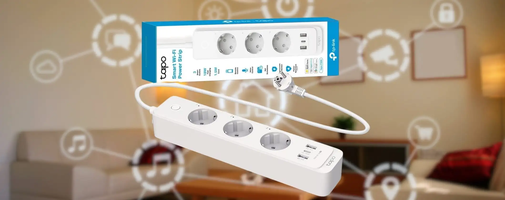 Tapo P300: ciabatta multipresa WiFi con 3 schuko, 3 USB e tutto diventa smart