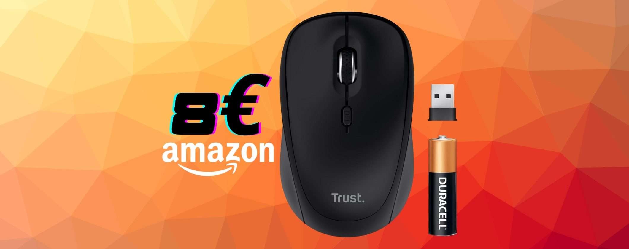 Trust Yuki: mouse con tecnologia wireless e Bluetooth a soli 8€ al Cyber Monday