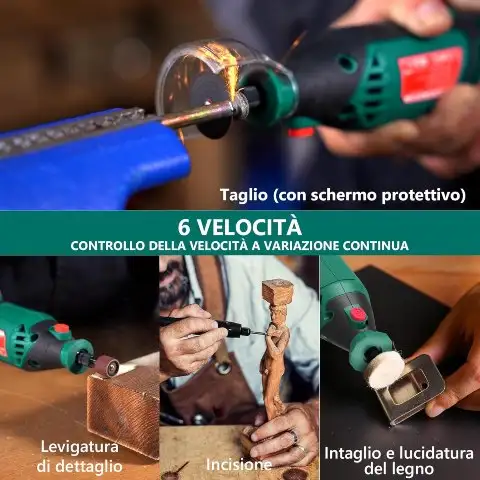 Utensile rotante 6 velocità