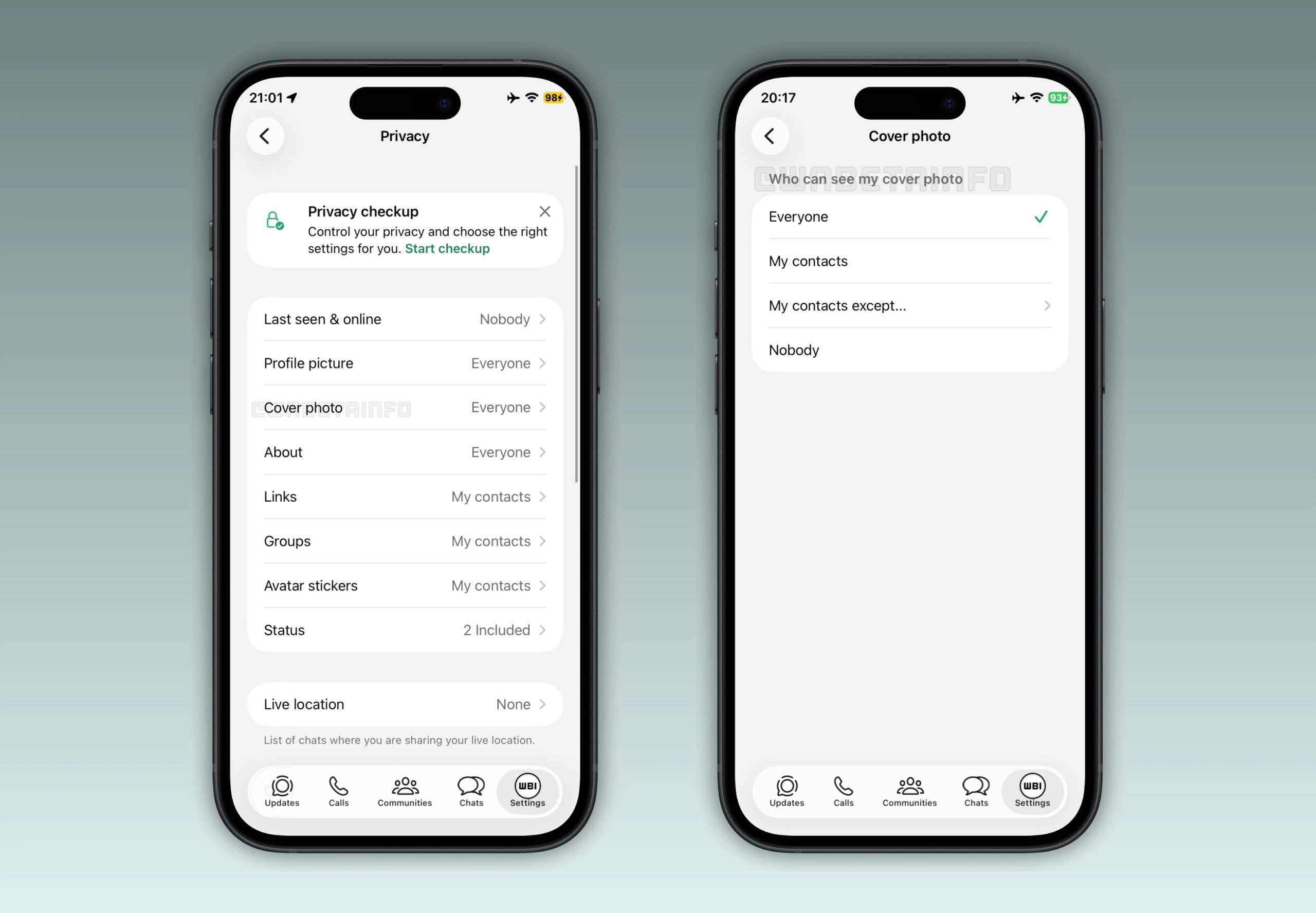 WhatsApp novità privacy foto copertina