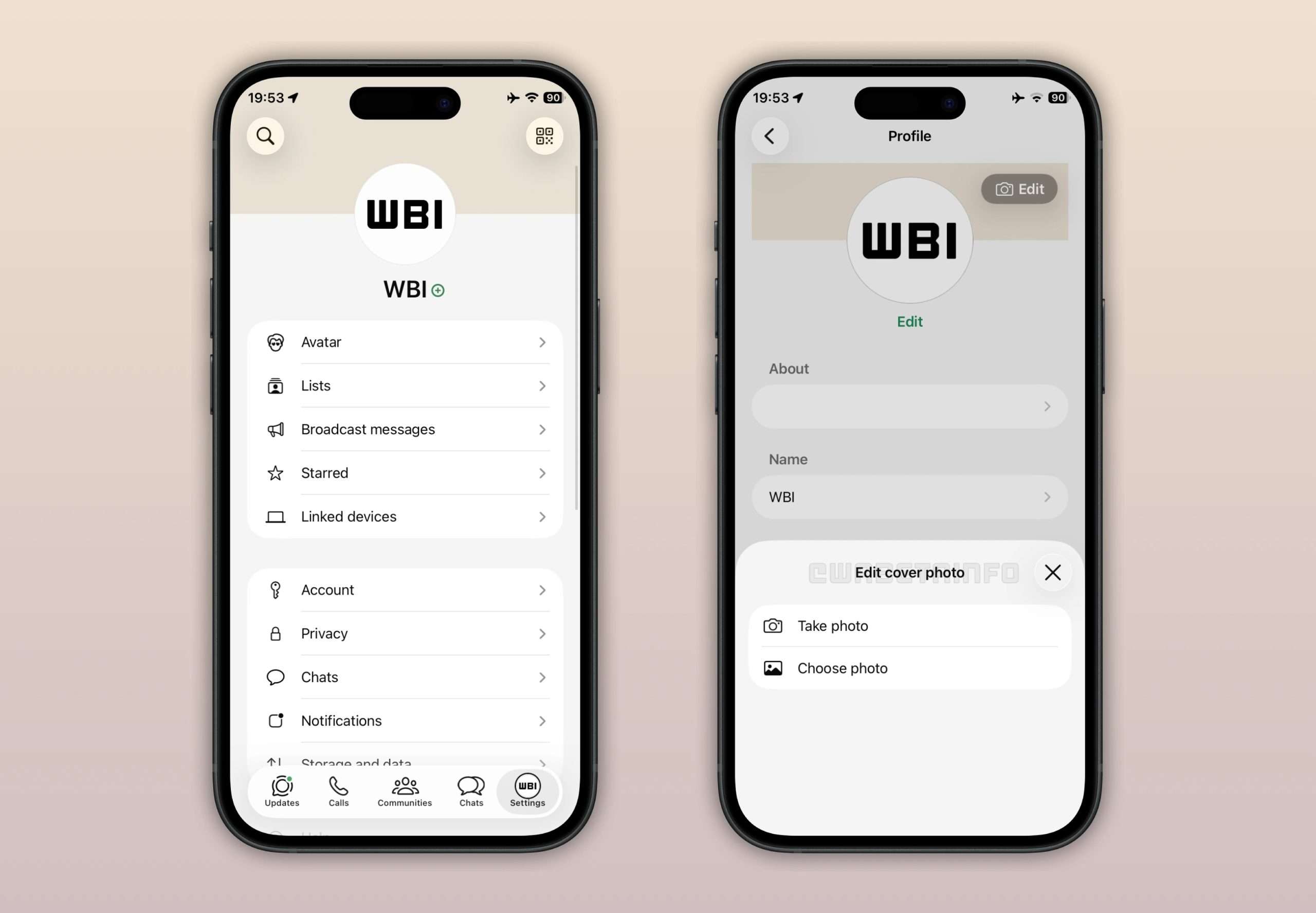 whatsapp foto copertina