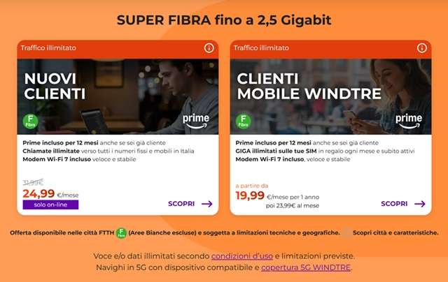 windtre super fibra offerta gennaio 2026