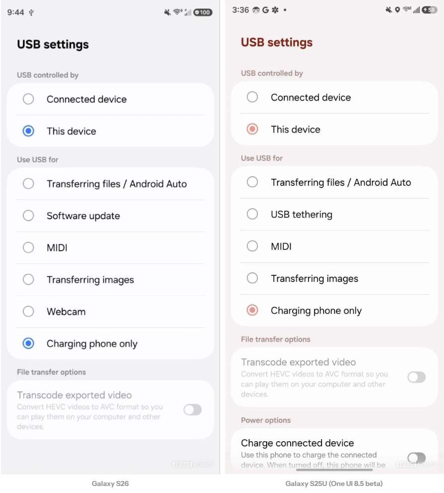 Samsung Galaxy S26 webcam