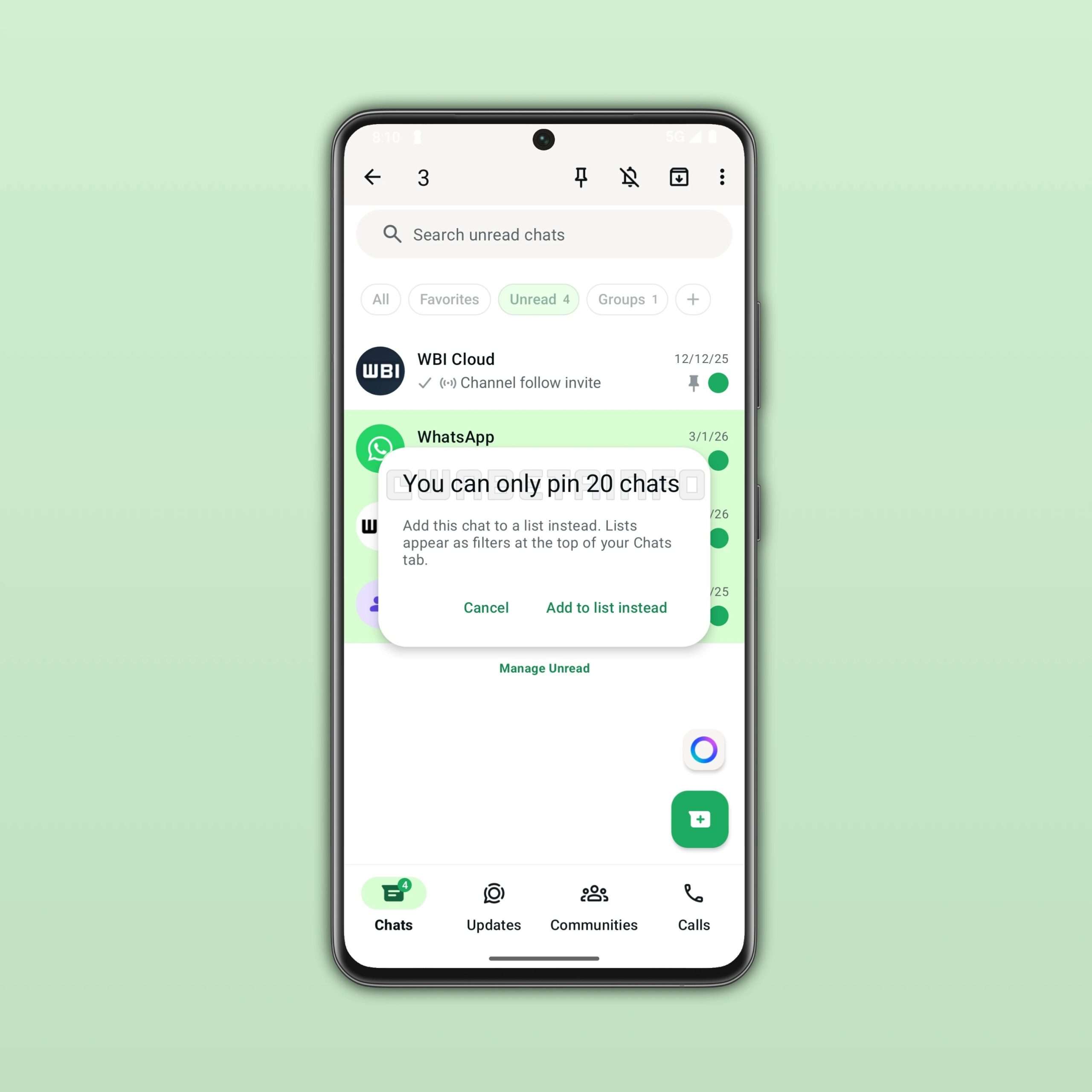 WhatsApp chat in evidenza WhatsApp chat in evidenza