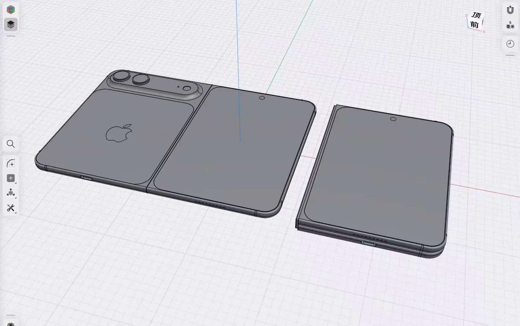 iPhone pieghevole render iPhone pieghevole render
