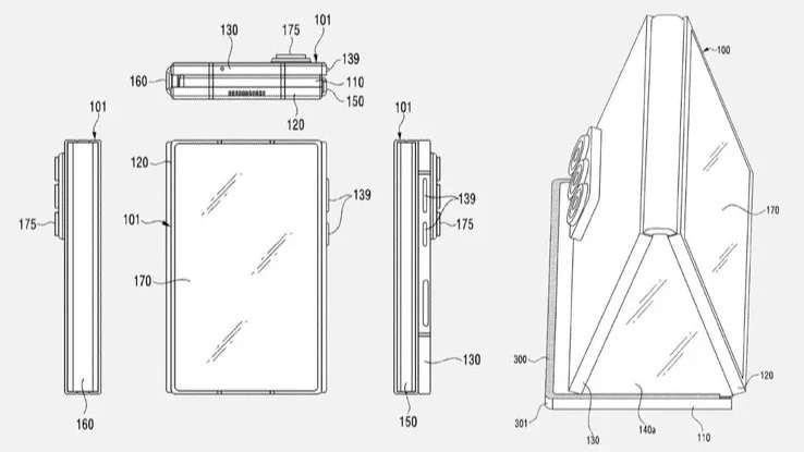 Nuovo smartphone trifold Samsung