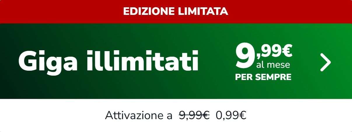 Offerta Very Mobile Giga illimitati