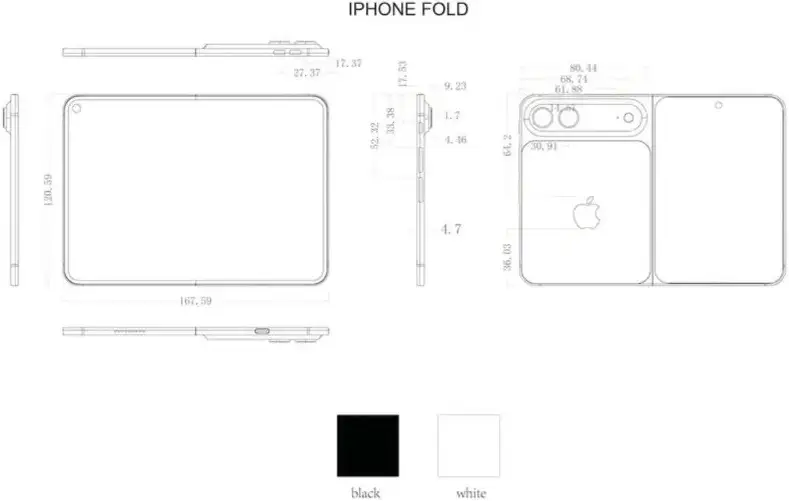 iPhone pieghevole dimensioni