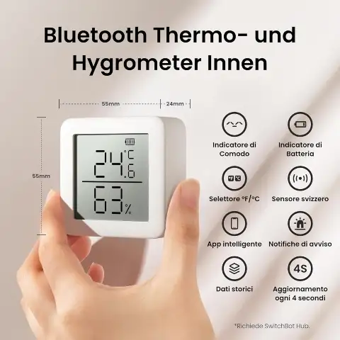 Termometro igrometro bluetooth