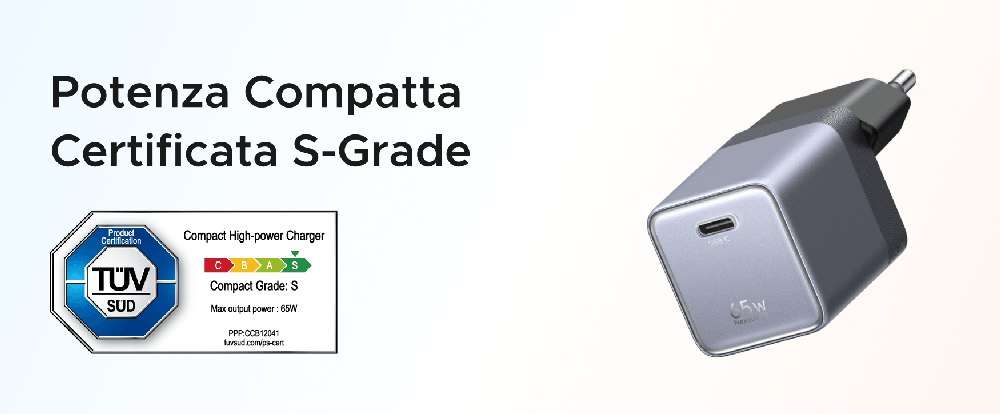 Certificazione TÜV SÜD di grado S caricabatterie UGREEN Air Series