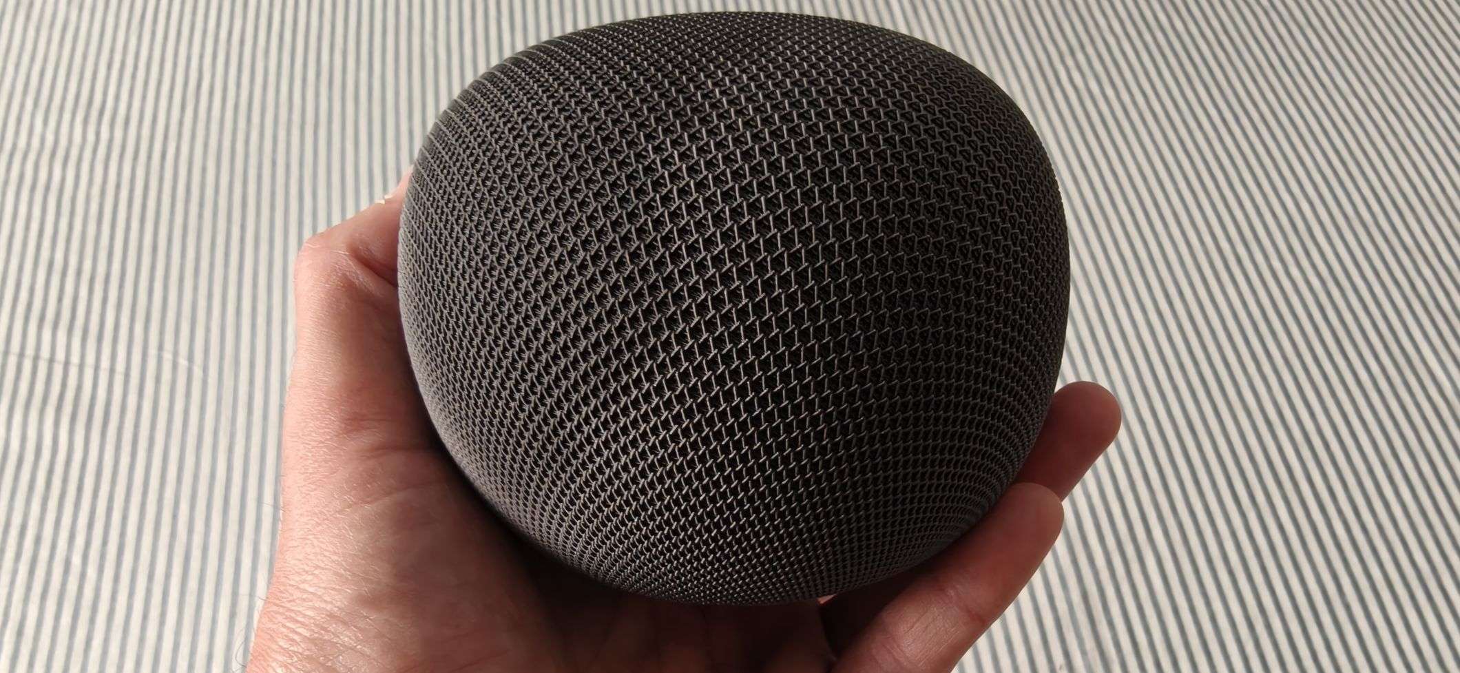 google home speaker in mano