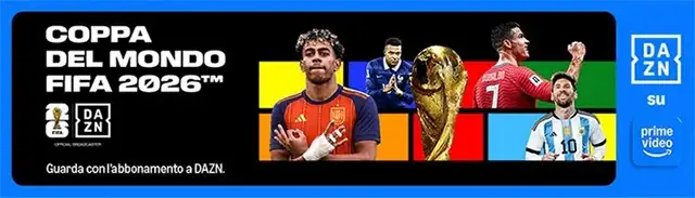 Guarda tutte le partite dei mondiali di calcio in streaming su Prime Video, con il canale di DAZN