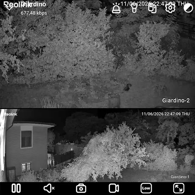 La visione notturna di Reolink OMVI 3i WiFi