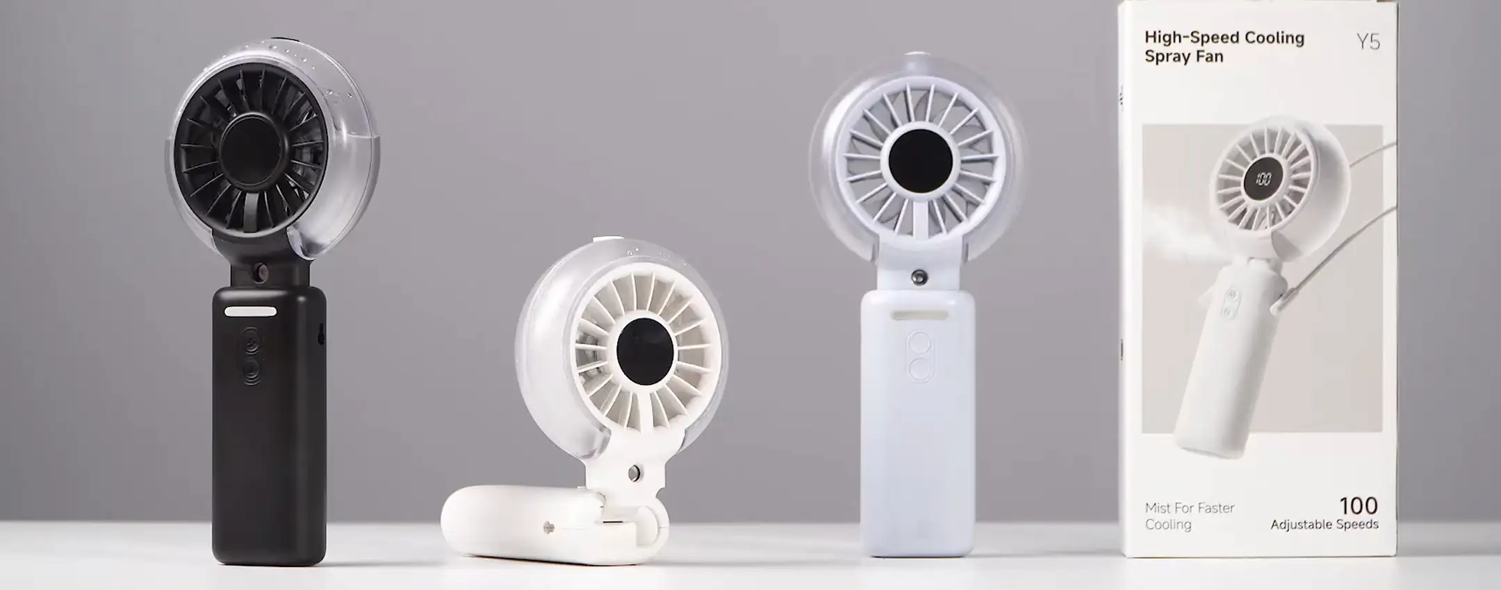Mini ventilatore con nebulizzatore e 100 velocità: offerta a tempo limitato