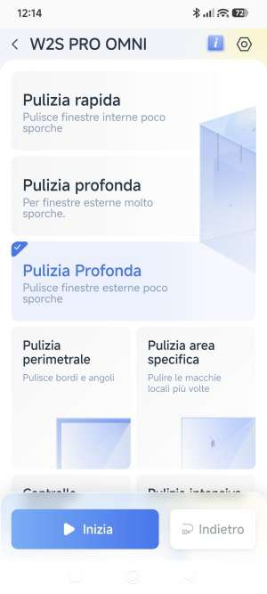 Modalità pulizia lavavetri ECOVACS W2S Pro OMNI