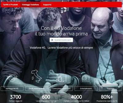 3700 comuni sono raggiunti dalla rete LTE di Vodafone