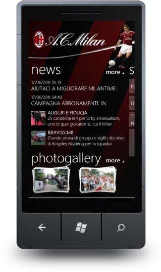 AC MIlan per Windows Phone 7