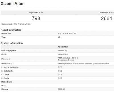 Il test di Altun su Geekbench