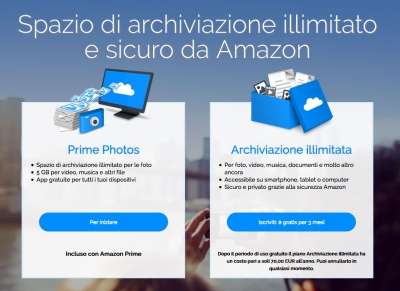 Le due offerte di Amazon