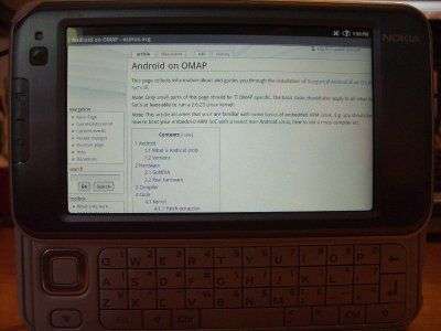 Android su Nokia N810 Internet Tablet