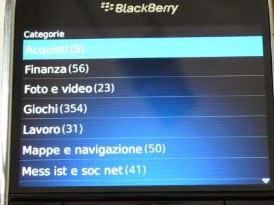 AppWorld su BlackBerry Bold 