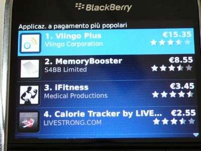 AppWorld su BlackBerry Bold 