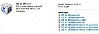 Apple iOS 4.2 GM