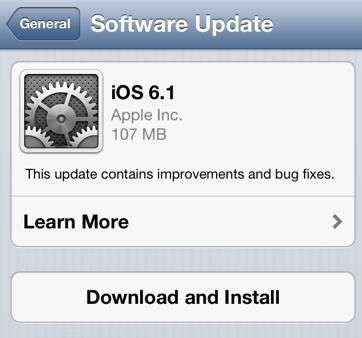 Apple iOS 6.1