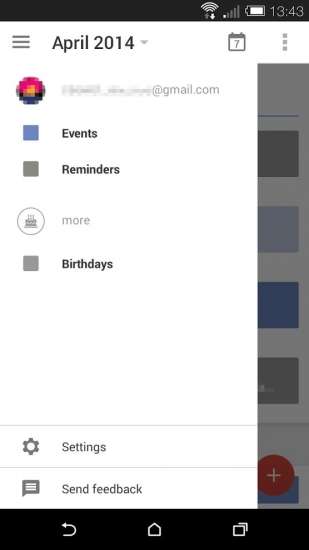 L'app Google Calalendar per Android