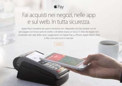 Apple Pay, sulla pagina italiana
