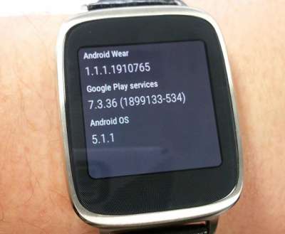 Asus ZenWatch - Android Lollipop 5.11