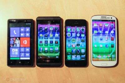 BlackBerry Z10 vs iPhone 5 vs Galaxy S3 vs Lumia 820