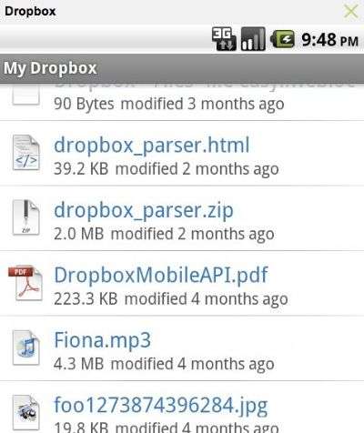 Dropbox app
