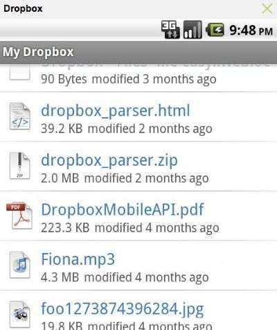 Dropbox app