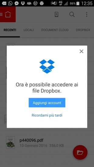 Acrobat reader, dopo l'aggiornamento. 