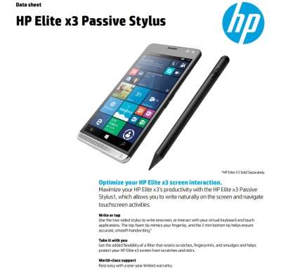 La Passive Stylus di HP Elite X3