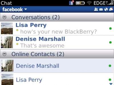 Facebook for BlackBerry v2.0