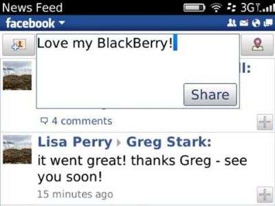 Facebook for BlackBerry v2.0