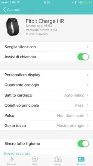 L'app Fitbit per il Charge HR